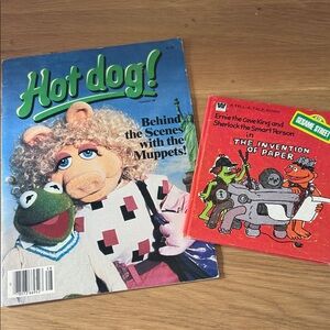 Hot Dog! Magazine and Sesame Street Book MUPPETS Jim Henson Sesame Street